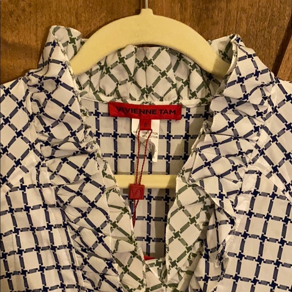 Vivienne Tam 3/4 sleeve check print midi dress! - Picture 3 of 7